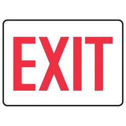 Exit and Entry Signs